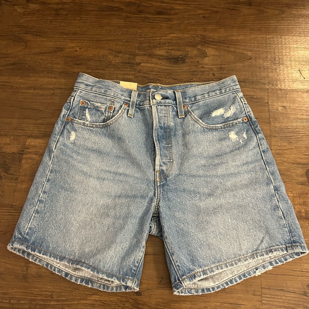 Levi's Light Blue Jean Shorts